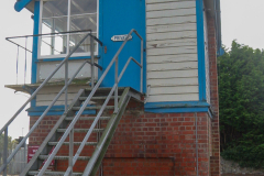 Signal box from the station side Signal box from the station side